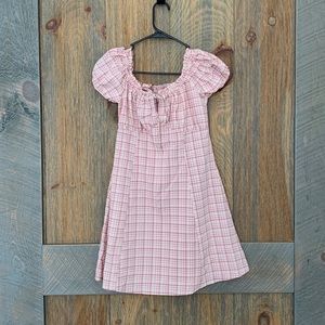 Pink/white checkered dress